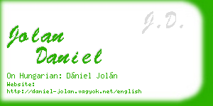 jolan daniel business card