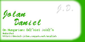 jolan daniel business card
